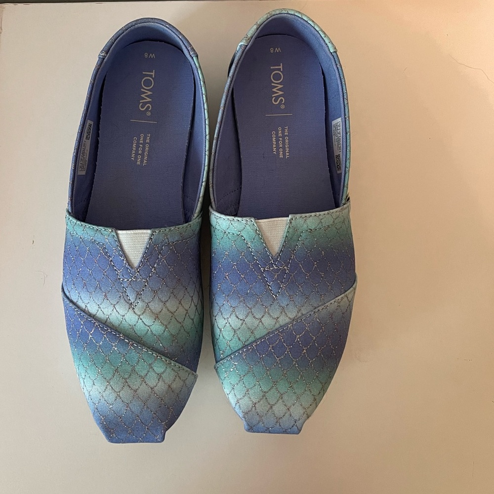 Toms Alpargata Sneaker Multi Iridescent Mermaid Scales Print